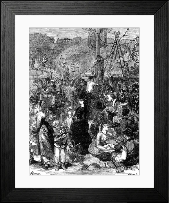 Framed Print : The Fair of St. Cloud, near Paris, 1871. Creator: William James Palmer Framed Print : The Fair of St. Cloud, near Paris, 1871. Creator: William James Palmer