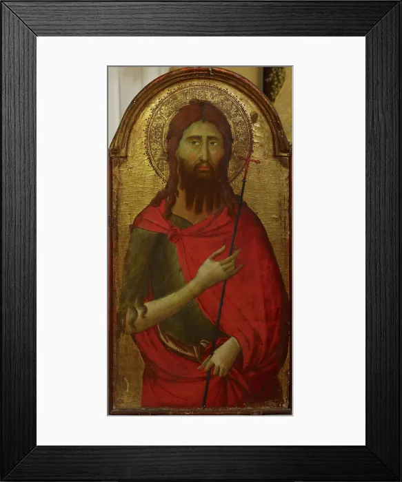 Framed Print : Saint John the Baptist, 1295-1347. Creator: Ugolino da Siena Framed Print : Saint John the Baptist, 1295-1347. Creator: Ugolino da Siena