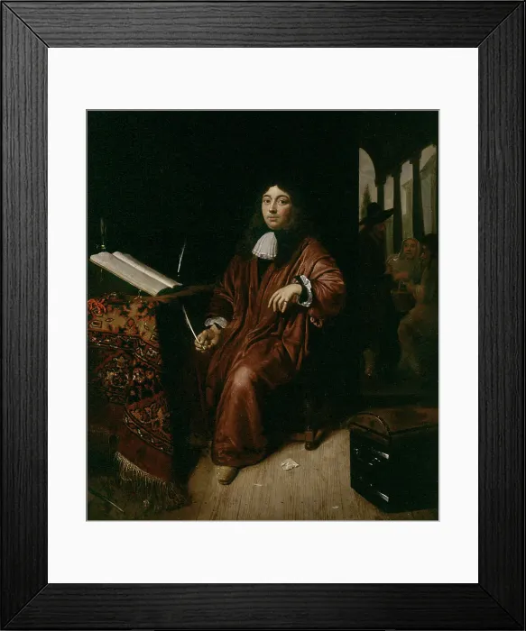 Framed Print : Portrait of a scribe, c1660s. Creator: Cornelis de Man Framed Print : Portrait of a scribe, c1660s. Creator: Cornelis de Man
