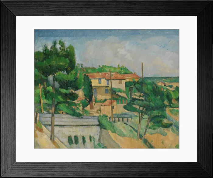 Framed Print : The Road Bridge at L'Estaque, 1879-1882. Creator: Paul Cezanne Framed Print : The Road Bridge at L'Estaque, 1879-1882. Creator: Paul Cezanne