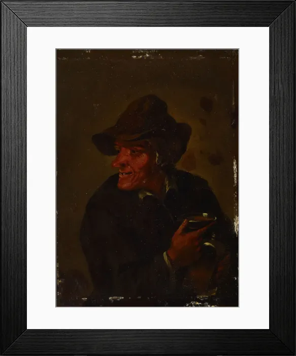 Framed Print : A man holding a glass, c1650s. Creator: David Teniers II Framed Print : A man holding a glass, c1650s. Creator: David Teniers II