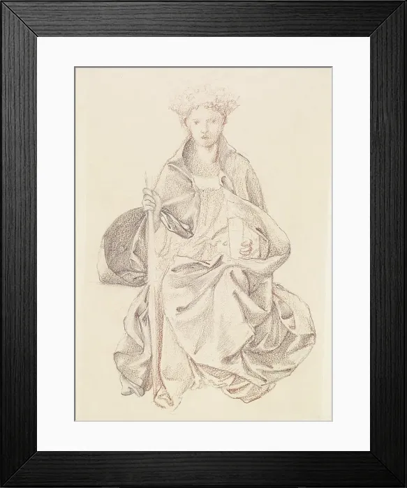 Framed Print : Drapery Study for Christ in Majesty, 1865-66. Creator: Sir Edward Coley Burne-Jones Framed Print : Drapery Study for Christ in Majesty, 1865-66. Creator: Sir Edward Coley Burne-Jones