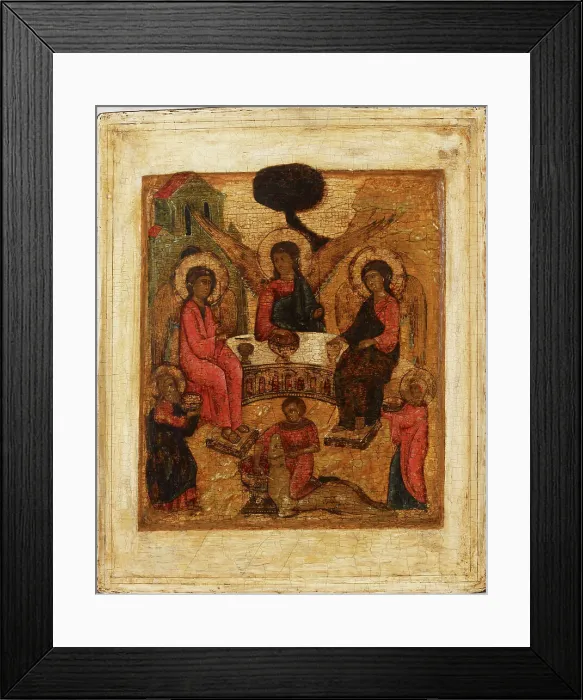 Framed Print : Holy Trinity, Russian icon, 1600-1660. Creator: Unknown Framed Print : Holy Trinity, Russian icon, 1600-1660. Creator: Unknown