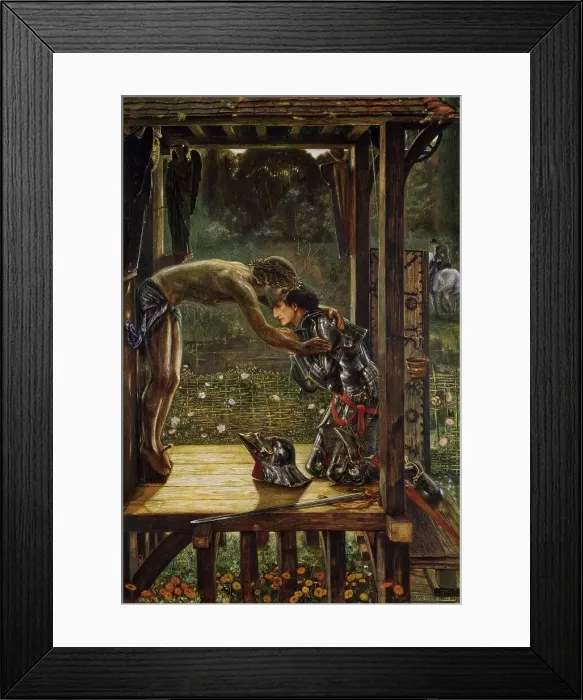 Framed Print : The Merciful Knight, mid-late 19th century. Creator: Sir Edward Coley Burne-Jones Framed Print : The Merciful Knight, mid-late 19th century. Creator: Sir Edward Coley Burne-Jones