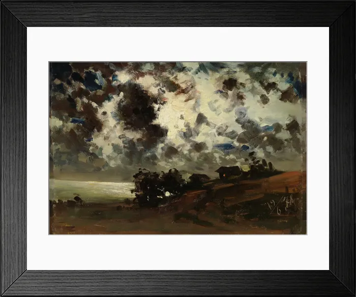 Framed Print : Moonlight, study, 1878. Creator: Fanny Churberg Framed Print : Moonlight, study, 1878. Creator: Fanny Churberg