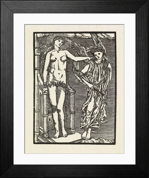 Framed Print : Cupid and Psyche - Venus dispatching Cupid to punish Psyche, 1880. Creator: Sir Edward Coley Burne-Jones Framed Print : Cupid and Psyche - Venus dispatching Cupid to punish Psyche, 1880. Creator: Sir Edward Coley Burne-Jones
