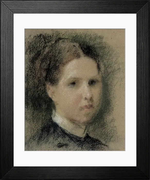 Framed Print : Portrait of Annie Edelfelt, 1880-1885. Creator: Albert Edelfelt Framed Print : Portrait of Annie Edelfelt, 1880-1885. Creator: Albert Edelfelt