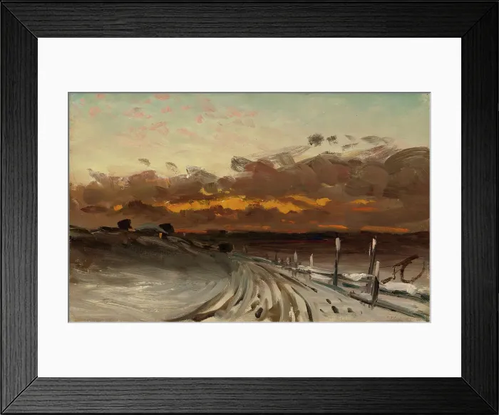 Framed Print : Winter Landscape, Sunset, 1878. Creator: Fanny Churberg Framed Print : Winter Landscape, Sunset, 1878. Creator: Fanny Churberg