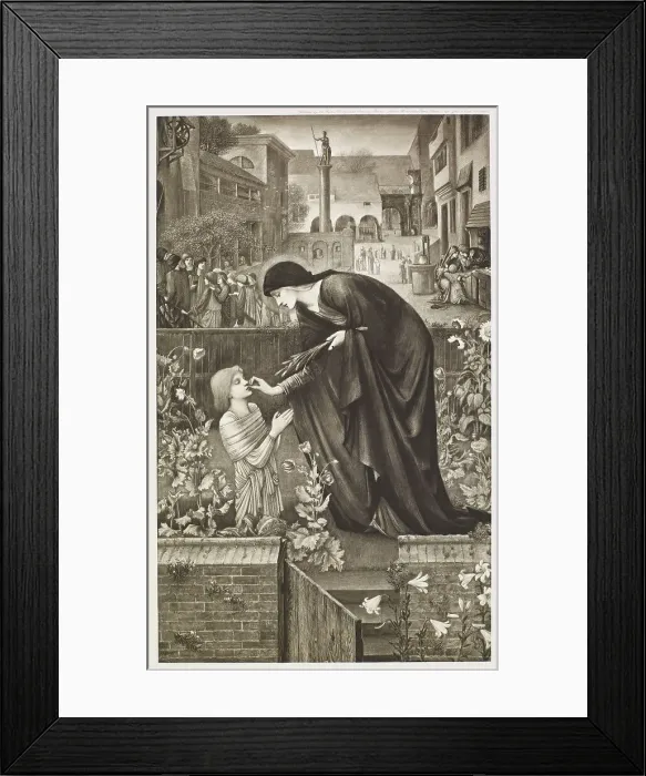 Framed Print : The Prioress Tale, c1860s, (1900). Creator: Unknown Framed Print : The Prioress Tale, c1860s, (1900). Creator: Unknown