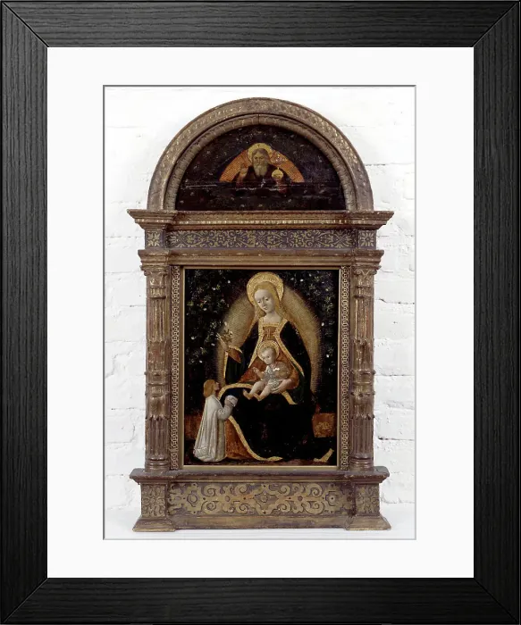 Framed Print : Virgin and child with a donor, 1615-1672. Creator: Unknown Framed Print : Virgin and child with a donor, 1615-1672. Creator: Unknown