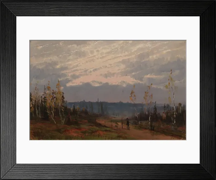 Framed Print : Dusky Autumn Landscape, 1875. Creator: Fanny Churberg Framed Print : Dusky Autumn Landscape, 1875. Creator: Fanny Churberg