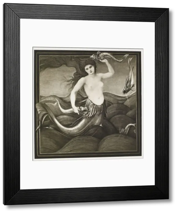 Framed Print : A Sea Nymph, c1881, (1900). Creator: Unknown Framed Print : A Sea Nymph, c1881, (1900). Creator: Unknown