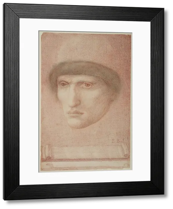 Framed Print : Male Portrait - possibly Dante or study for St George Series, 1865-66. Creator: Sir Edward Coley Burne-Jones Framed Print : Male Portrait - possibly Dante or study for St George Series, 1865-66. Creator: Sir Edward Coley Burne-Jones