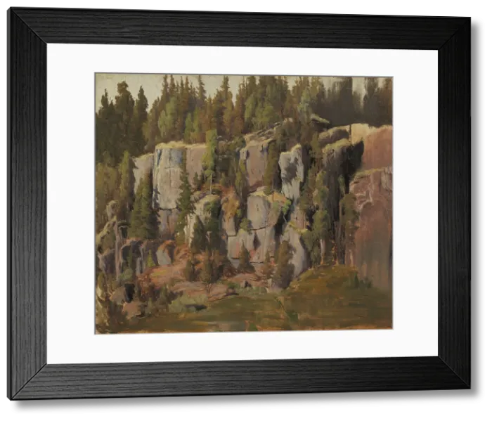 Framed Print : Rapakivi Rocks; Weathered Rocks, 1871. Creator: Fanny Churberg Framed Print : Rapakivi Rocks; Weathered Rocks, 1871. Creator: Fanny Churberg