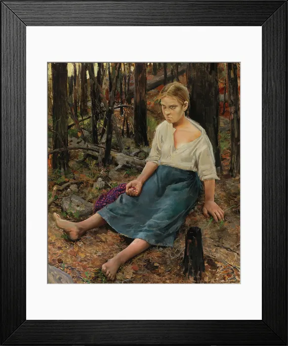 Framed Print : Lost, 1886. Creator: Akseli Gallen-Kallela Framed Print : Lost, 1886. Creator: Akseli Gallen-Kallela