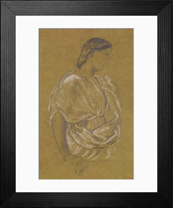 Framed Print : St Theophilus and the Angel - Study of a Court Lady, 1863-67. Creator: Sir Edward Coley Burne-Jones Framed Print : St Theophilus and the Angel - Study of a Court Lady, 1863-67. Creator: Sir Edward Coley Burne-Jones