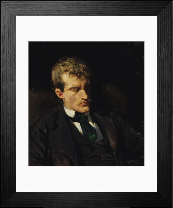 Framed Print : Portrait of Edvard Munch, 1895. Creator: Akseli Gallen-Kallela Framed Print : Portrait of Edvard Munch, 1895. Creator: Akseli Gallen-Kallela