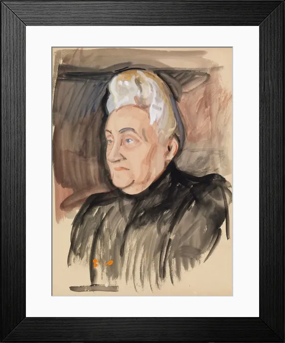 Framed Print : Portrait sketch, c1910s. Creator: Verner Thome Framed Print : Portrait sketch, c1910s. Creator: Verner Thome