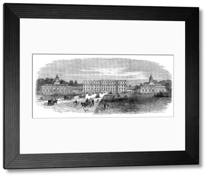 Framed Print : Hopetoun House, visited by the British Association, 1871. Creator: Unknown Framed Print : Hopetoun House, visited by the British Association, 1871. Creator: Unknown