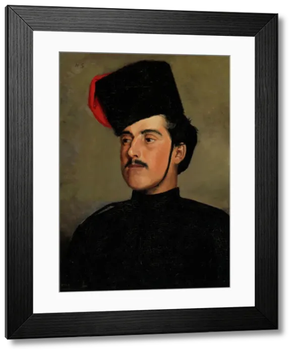 Framed Print : The Cossack (The Beautiful Cossack), 1878. Creator: Helene Schjerfbeck Framed Print : The Cossack (The Beautiful Cossack), 1878. Creator: Helene Schjerfbeck