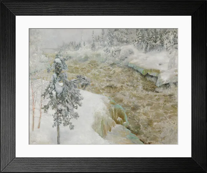 Framed Print : Imatra Falls in Snow; Imatra in Winter, 1893. Creator: Akseli Gallen-Kallela Framed Print : Imatra Falls in Snow; Imatra in Winter, 1893. Creator: Akseli Gallen-Kallela