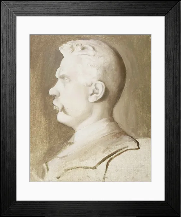 Framed Print : Albert Edelfelt (after a sculpture by Ville Vallgren), 1893-1900. Creator: Hugo Simberg Framed Print : Albert Edelfelt (after a sculpture by Ville Vallgren), 1893-1900. Creator: Hugo Simberg
