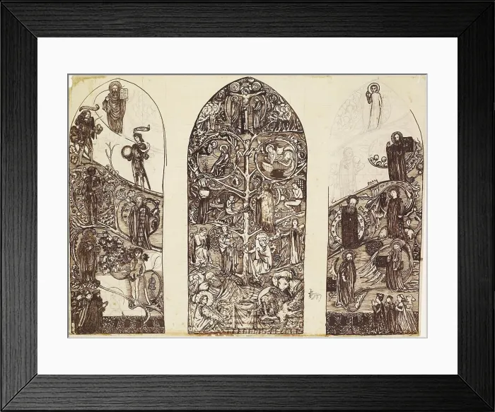 Framed Print : The Tree of Jesse, mid-late 19th century. Creator: Sir Edward Coley Burne-Jones Framed Print : The Tree of Jesse, mid-late 19th century. Creator: Sir Edward Coley Burne-Jones
