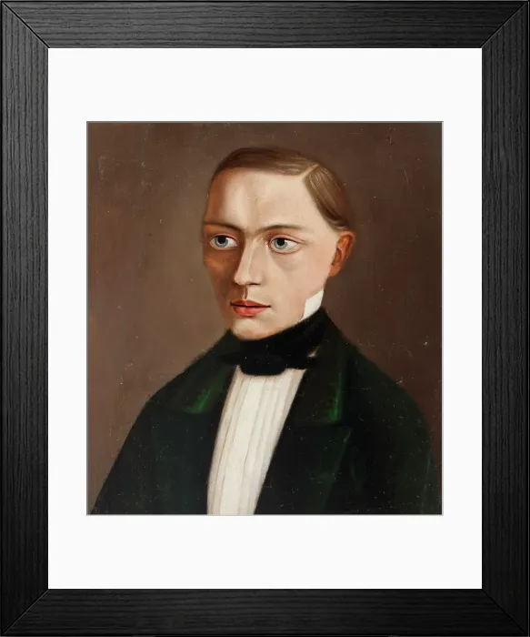 Framed Print : Portrait of Frithiof Holmberg, 1853. Creator: Werner Holmberg Framed Print : Portrait of Frithiof Holmberg, 1853. Creator: Werner Holmberg
