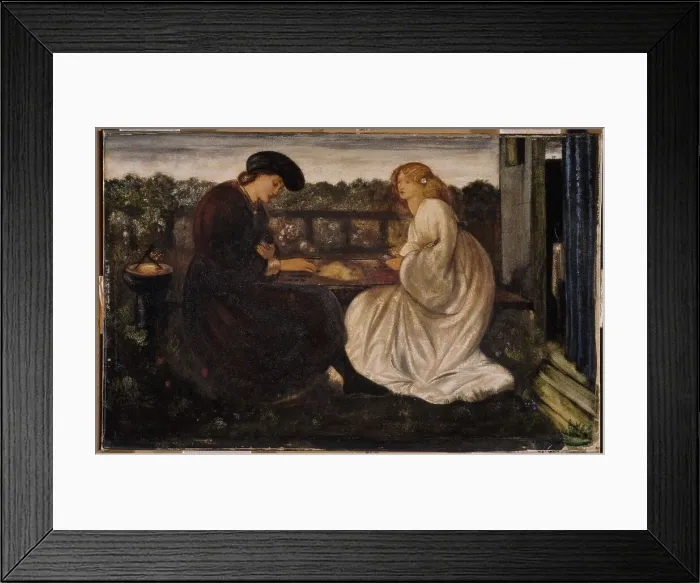 Framed Print : The Backgammon Players, mid-late 19th century. Creator: Sir Edward Coley Burne-Jones Framed Print : The Backgammon Players, mid-late 19th century. Creator: Sir Edward Coley Burne-Jones