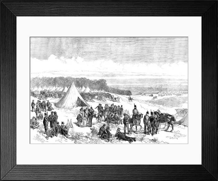 Framed Print : Encampment of the Portsmouth Garrison, 1871. Creator: Unknown Framed Print : Encampment of the Portsmouth Garrison, 1871. Creator: Unknown