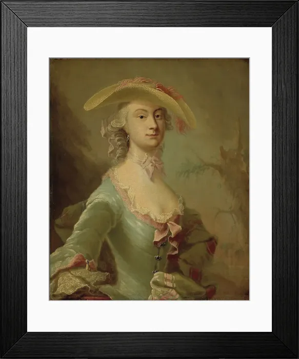 Framed Print : Miss Heckford, 1757. Creator: Isak Wacklin Framed Print : Miss Heckford, 1757. Creator: Isak Wacklin