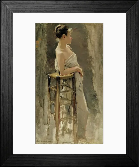 Framed Print : Model Study, 1885. Creator: Akseli Gallen-Kallela Framed Print : Model Study, 1885. Creator: Akseli Gallen-Kallela