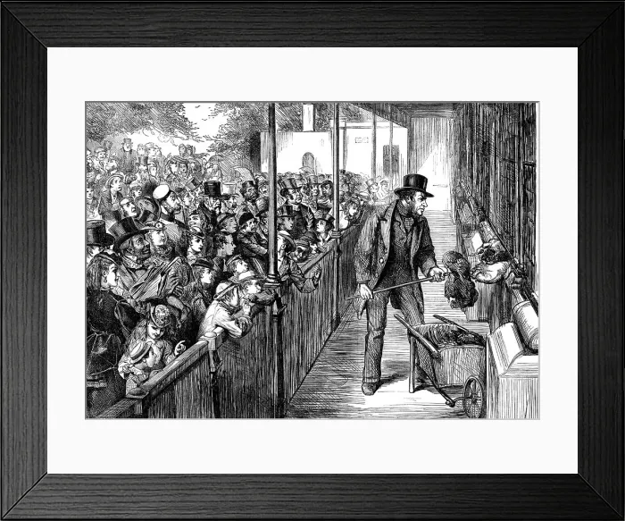 Framed Print : The Statute Holiday: the Zoological Society's Gardens, Regent's Park, 1871. Creator: Unknown Framed Print : The Statute Holiday: the Zoological Society's Gardens, Regent's Park, 1871. Creator: Unknown