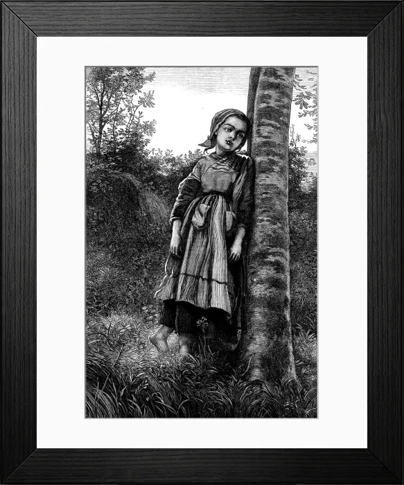 Framed Print : A Breton Girl - Evening, by F. J. Skill, 1871. Creator: Frederick John Skill Framed Print : A Breton Girl - Evening, by F. J. Skill, 1871. Creator: Frederick John Skill