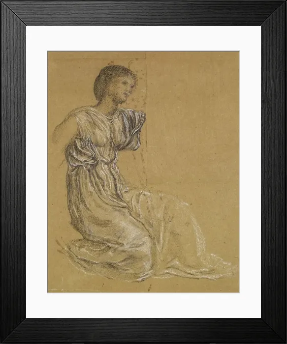 Framed Print : Cupid delivering Psyche - Drapery Study for Psyche, 1865-66. Creator: Sir Edward Coley Burne-Jones Framed Print : Cupid delivering Psyche - Drapery Study for Psyche, 1865-66. Creator: Sir Edward Coley Burne-Jones