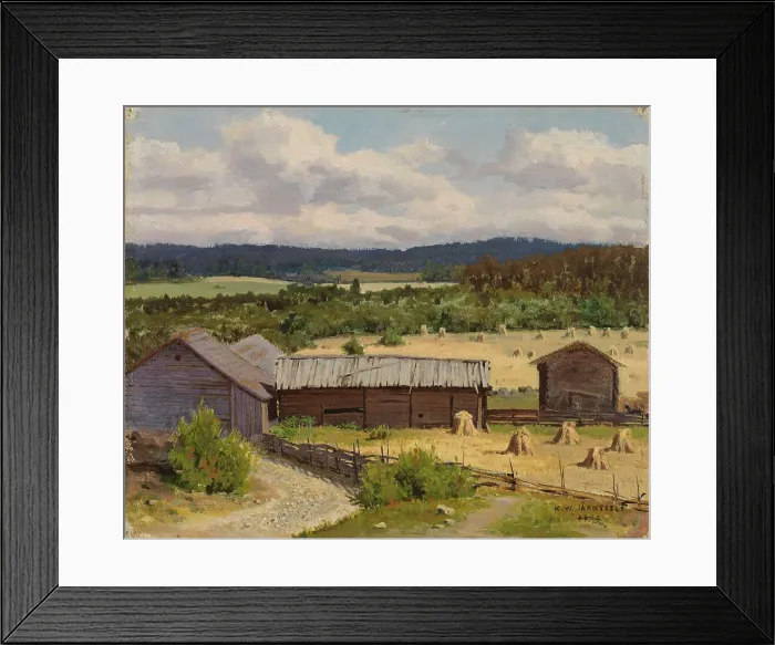 Framed Print : Rye Field, 1882. Creator: Kasper Jarnefelt Framed Print : Rye Field, 1882. Creator: Kasper Jarnefelt