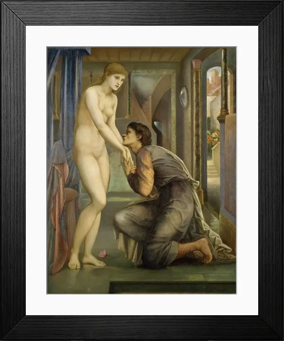 Framed Print : Pygmalion and the Image - The Soul Attains, 1878. Creator: Sir Edward Coley Burne-Jones Framed Print : Pygmalion and the Image - The Soul Attains, 1878. Creator: Sir Edward Coley Burne-Jones