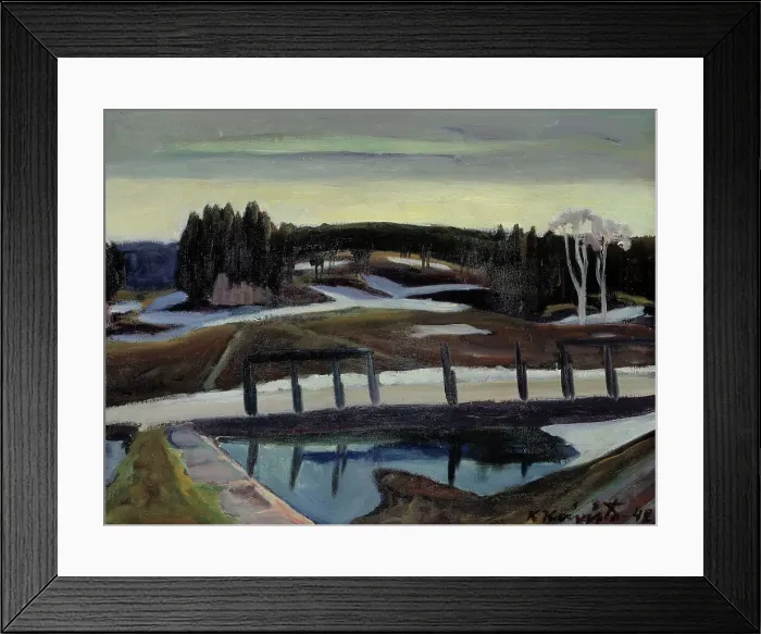 Framed Print : Early Spring in the Old Town, 1942. Creator: Kullervo Koivisto Framed Print : Early Spring in the Old Town, 1942. Creator: Kullervo Koivisto
