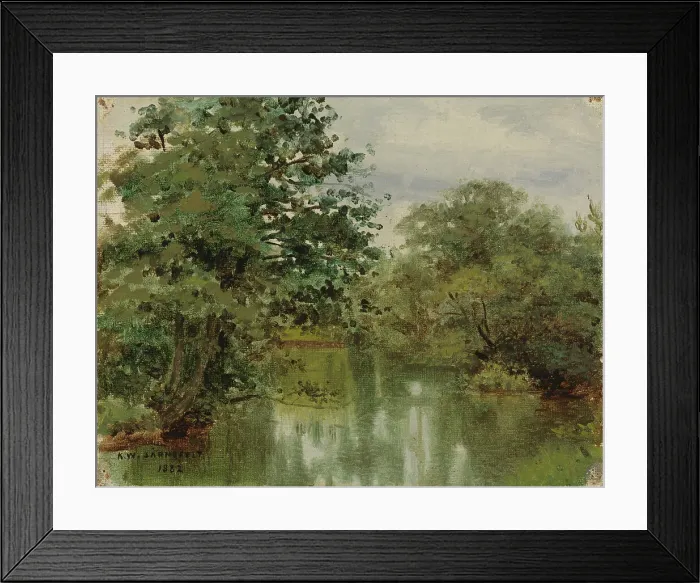 Framed Print : River Landscape, 1882. Creator: Kasper Jarnefelt Framed Print : River Landscape, 1882. Creator: Kasper Jarnefelt