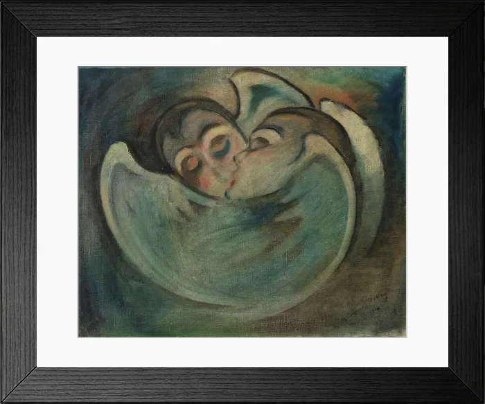 Framed Print : The Kiss, 1916. Creator: William Rosenberg Framed Print : The Kiss, 1916. Creator: William Rosenberg