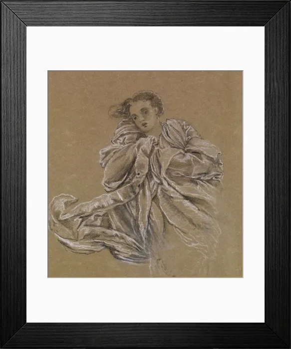 Framed Print : Winter - Study of Flying Drapery, 1866-67. Creator: Sir Edward Coley Burne-Jones Framed Print : Winter - Study of Flying Drapery, 1866-67. Creator: Sir Edward Coley Burne-Jones