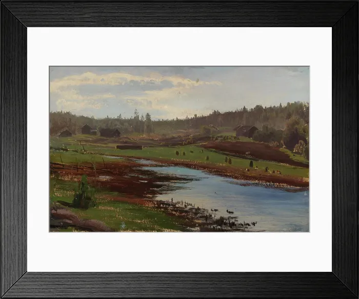Framed Print : Reed gatherers, 1877. Creator: Fanny Churberg Framed Print : Reed gatherers, 1877. Creator: Fanny Churberg