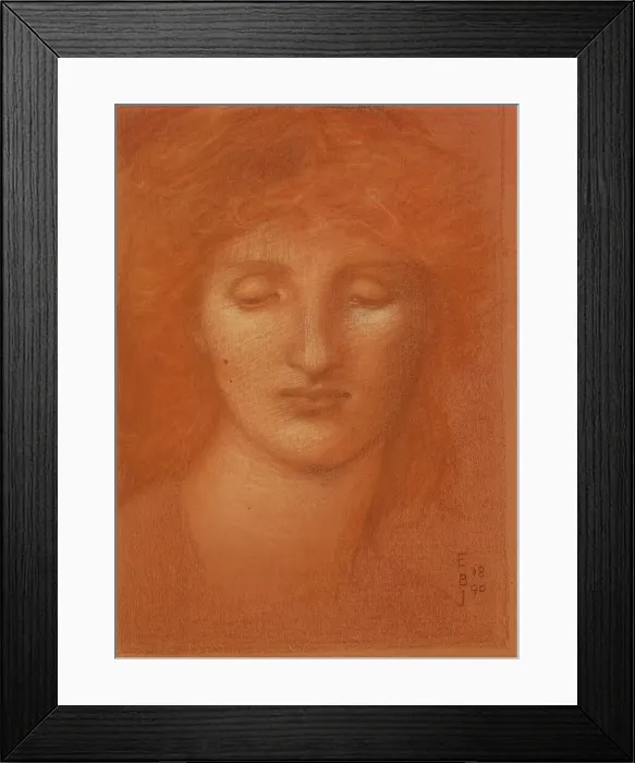 Framed Print : The Star of Bethlehem - Study for the Angel's Head, 1890. Creator: Sir Edward Coley Burne-Jones Framed Print : The Star of Bethlehem - Study for the Angel's Head, 1890. Creator: Sir Edward Coley Burne-Jones