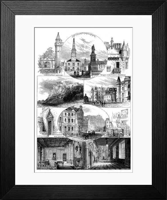 Framed Print : The Scott Centenary Festival: places associated with Scott's Life and Works, 1871. Creator: Unknown Framed Print : The Scott Centenary Festival: places associated with Scott's Life and Works, 1871. Creator: Unknown