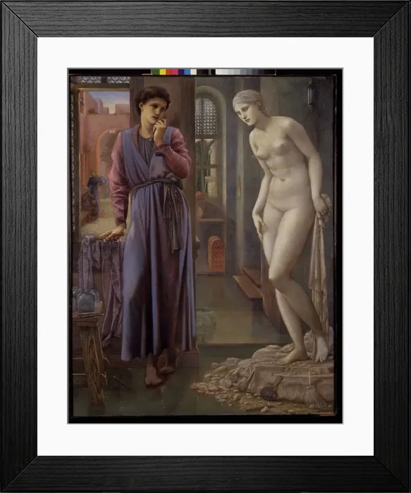Framed Print : Pygmalion and the Image - The Hand Refrains, 1878. Creator: Sir Edward Coley Burne-Jones Framed Print : Pygmalion and the Image - The Hand Refrains, 1878. Creator: Sir Edward Coley Burne-Jones