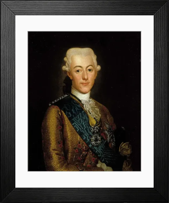 Framed Print : Gustav III, King of Sweden, 1775. Creator: Workshop of Alexander Roslin Framed Print : Gustav III, King of Sweden, 1775. Creator: Workshop of Alexander Roslin