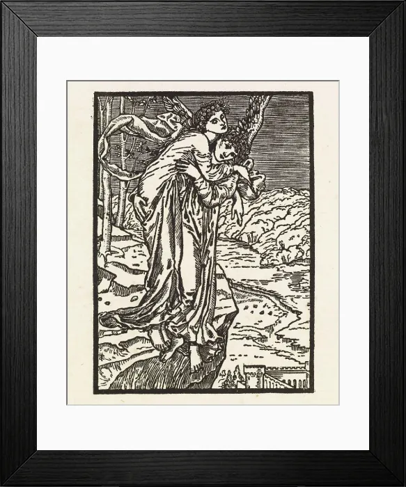 Framed Print : Cupid and Psyche, 1880. Creator: Sir Edward Coley Burne-Jones Framed Print : Cupid and Psyche, 1880. Creator: Sir Edward Coley Burne-Jones