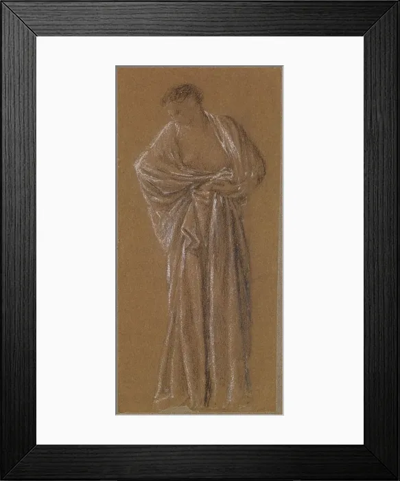 Framed Print : Female - Drapery Study of standing female Figure, 1864-65. Creator: Sir Edward Coley Burne-Jones Framed Print : Female - Drapery Study of standing female Figure, 1864-65. Creator: Sir Edward Coley Burne-Jones