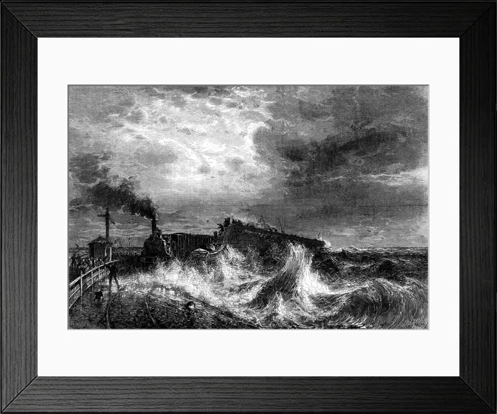 Framed Print : Arrival of the French Mail-Boat at Dover, by T. Weber, 1871. Creator: Paterson Framed Print : Arrival of the French Mail-Boat at Dover, by T. Weber, 1871. Creator: Paterson