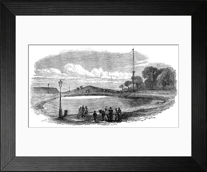 Framed Print : Sketches on Hampstead Heath: the Upper Pond, 1871. Creator: Unknown Framed Print : Sketches on Hampstead Heath: the Upper Pond, 1871. Creator: Unknown